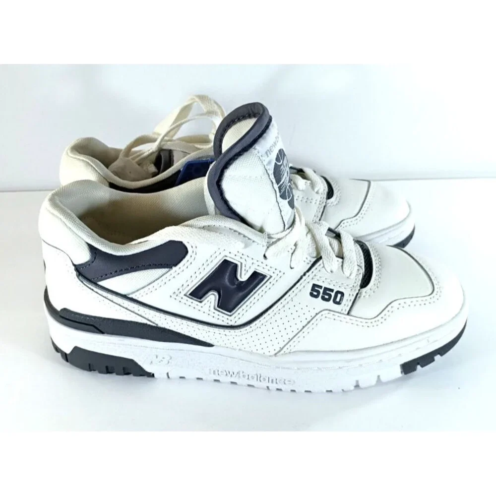 New Balance 550 Sea Salt Magnet BBW550BH Women 6.5 Wide NWT Leather Sneakers